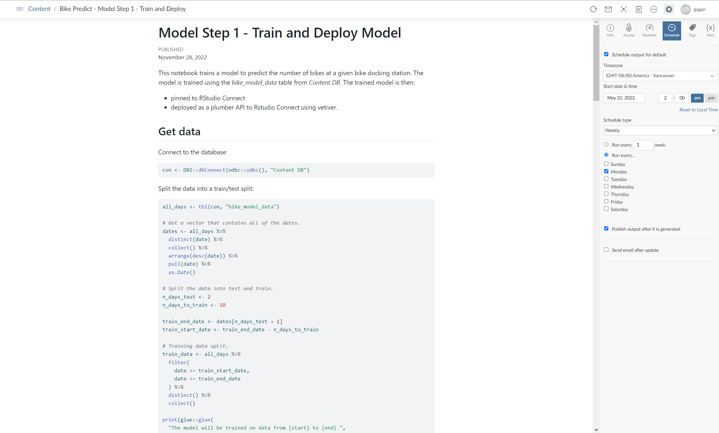 model training and deployment