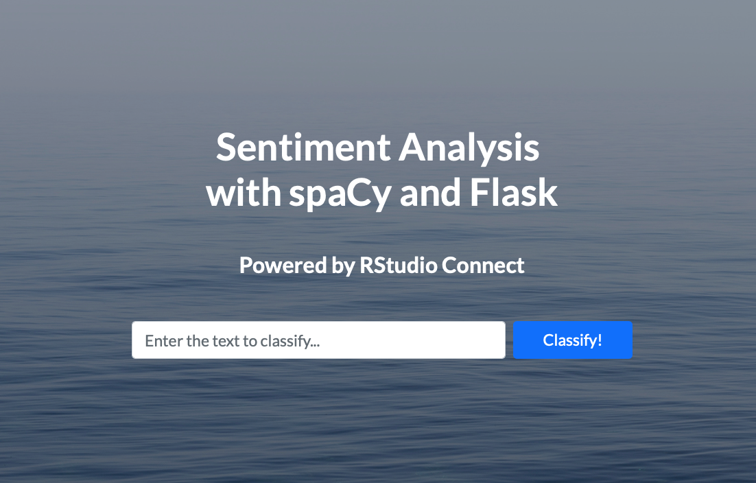 Screenshot of example Flask API